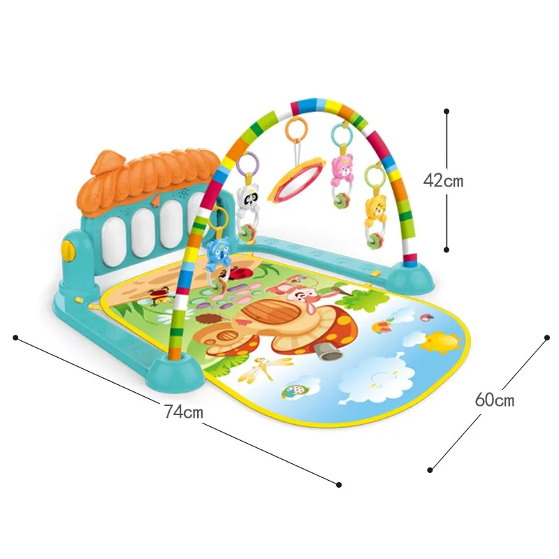 5 Tapis d'Éveil Musical Multifonction pour Bébé avec Arche de Jeux et Piano