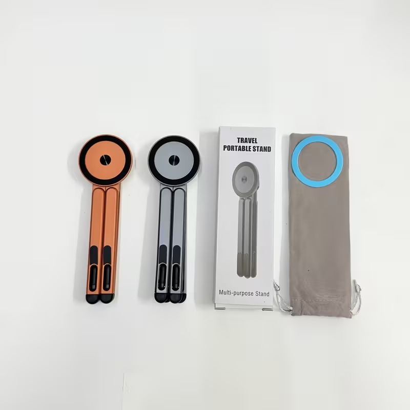 Support Multifonction Pliable 4-en-1 pour Smartphone, Tablette et Ordinateur Portable