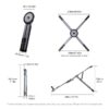 Support Multifonction Pliable 4-en-1 pour Smartphone, Tablette et Ordinateur Portable