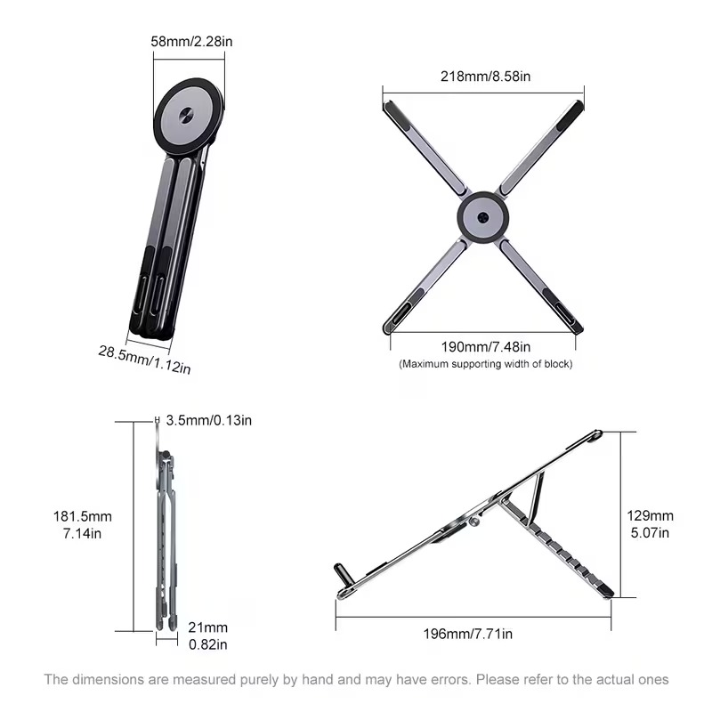 Support Multifonction Pliable 4-en-1 pour Smartphone, Tablette et Ordinateur Portable