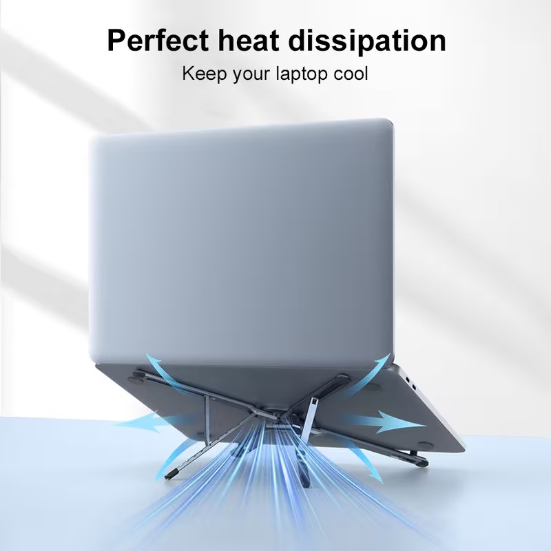 Support Multifonction Pliable 4-en-1 pour Smartphone, Tablette et Ordinateur Portable