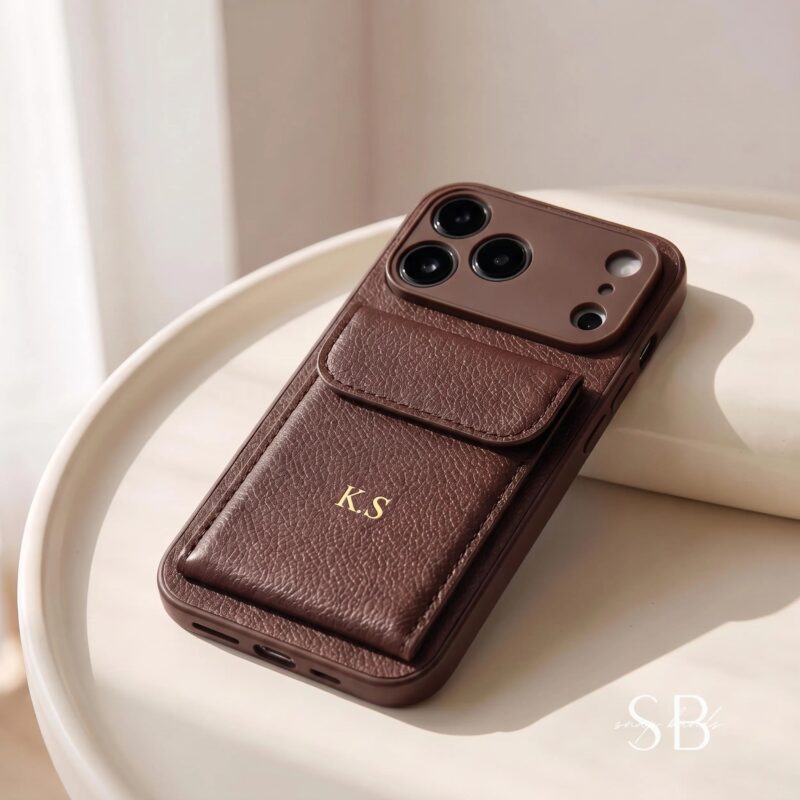 imgi_174_il_fullxfull.8226056743_72b6 Personalized Leather Case With Card Holder for iPhone 17 Pro, iPhone 16 15 14 13, Monogram Engraved Vegan Leather Phone cases, Gift idea
